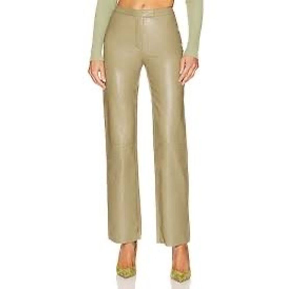 Sovere Influence Faux Leather Pant Green Tea Size S NWOT Sold Out - Picture 1 of 10